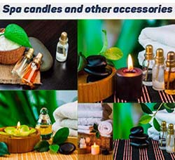 7张高清的养生广告图片：Spa candles and other accessories 7x JPEG